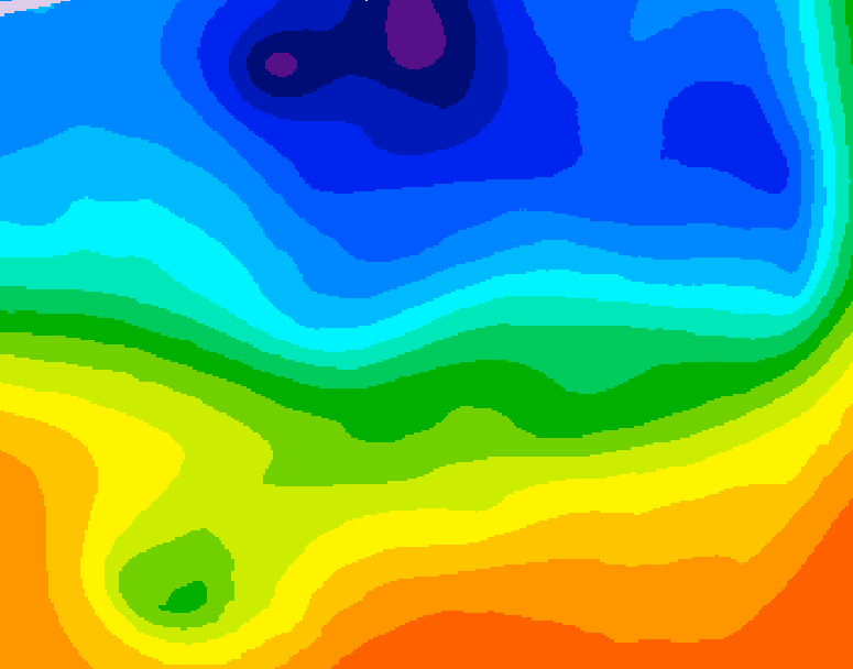 GDPS 500 millibar geopotential height 060 hour forecast chart for Canada based on 2026/10/11 0000Z data