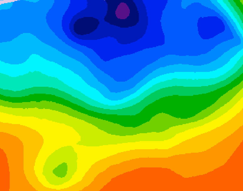 GDPS 500 millibar geopotential height 072 hour forecast chart for Canada based on 2026/10/11 0000Z data