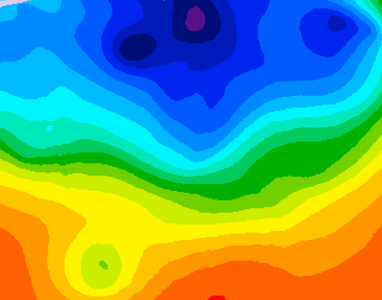 GDPS 500 millibar geopotential height 078 hour forecast chart for Canada based on 2026/10/11 0000Z data
