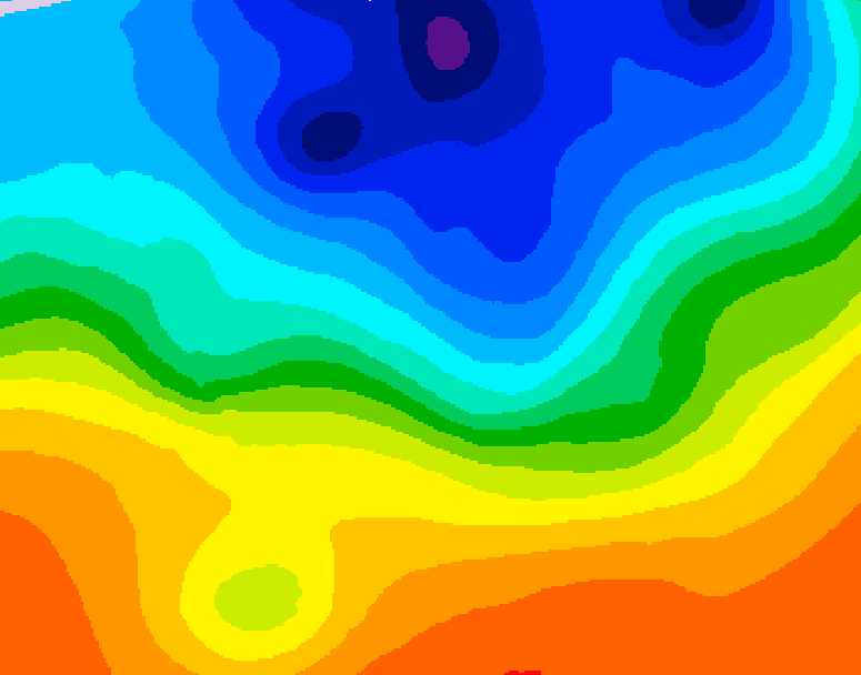 GDPS 500 millibar geopotential height 090 hour forecast chart for Canada based on 2026/10/11 0000Z data