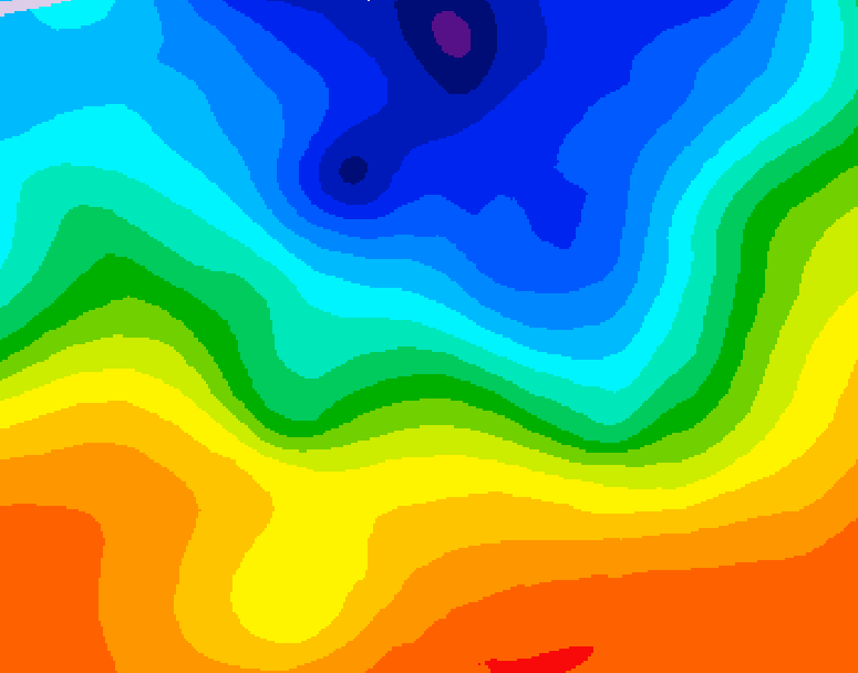 GDPS 500 millibar geopotential height 102 hour forecast chart for Canada based on 2026/10/11 0000Z data