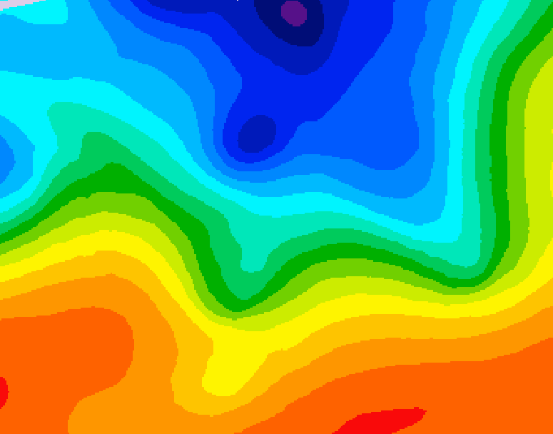 GDPS 500 millibar geopotential height 114 hour forecast chart for Canada based on 2026/10/11 0000Z data