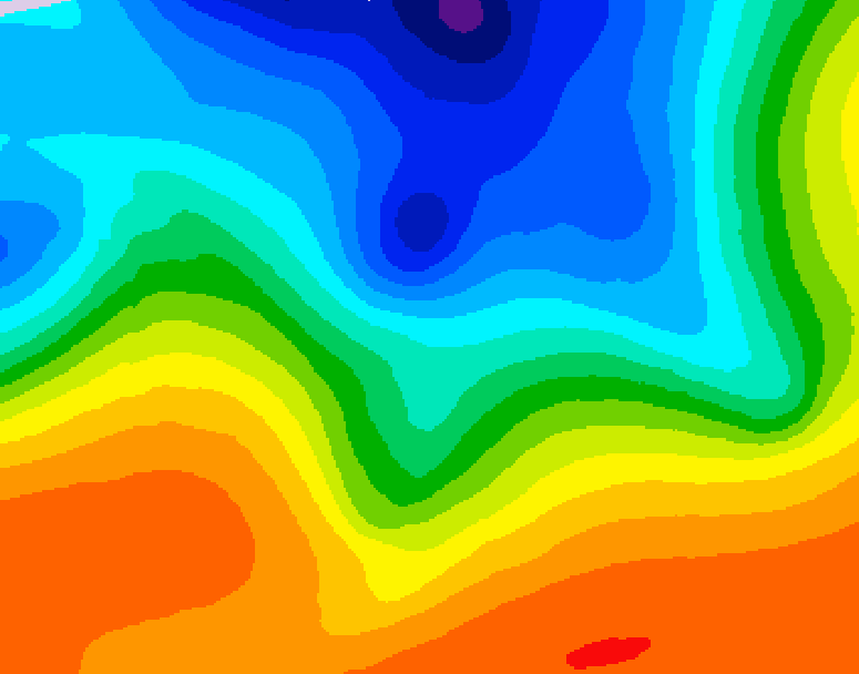 GDPS 500 millibar geopotential height 120 hour forecast chart for Canada based on 2026/10/11 0000Z data