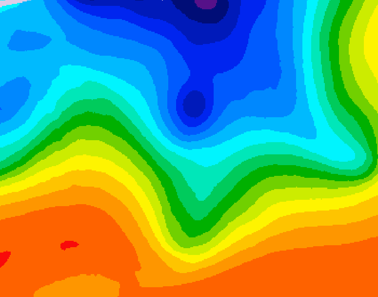 GDPS 500 millibar geopotential height 126 hour forecast chart for Canada based on 2026/10/11 0000Z data