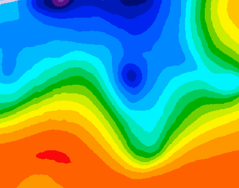 GDPS 500 millibar geopotential height 138 hour forecast chart for Canada based on 2026/10/11 0000Z data