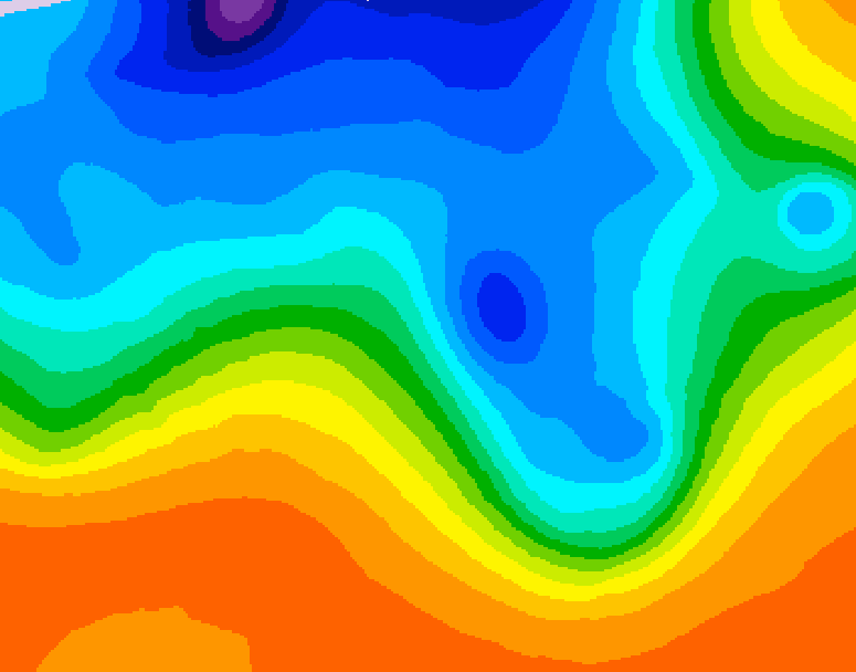 GDPS 500 millibar geopotential height 150 hour forecast chart for Canada based on 2026/10/11 0000Z data