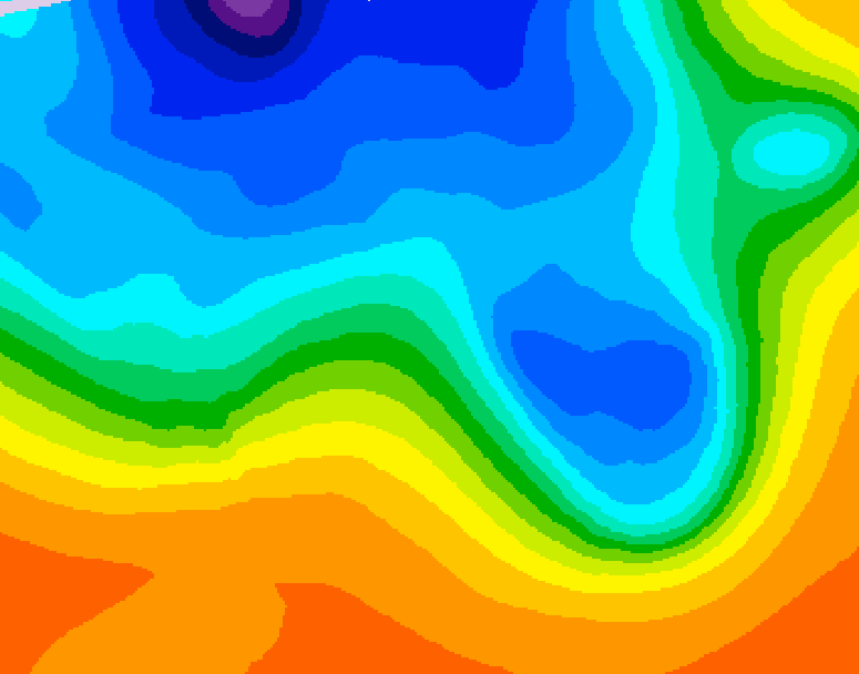 GDPS 500 millibar geopotential height 162 hour forecast chart for Canada based on 2026/10/11 0000Z data