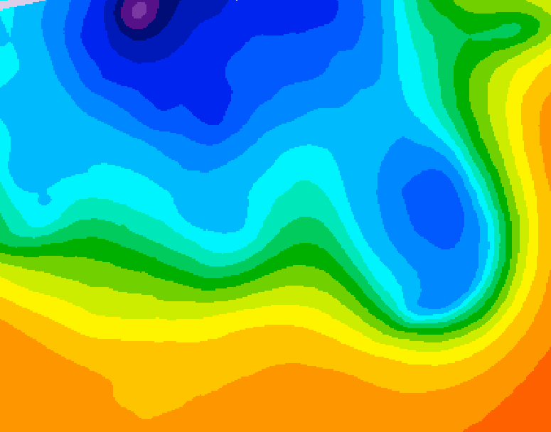 GDPS 500 millibar geopotential height 180 hour forecast chart for Canada based on 2026/10/11 0000Z data