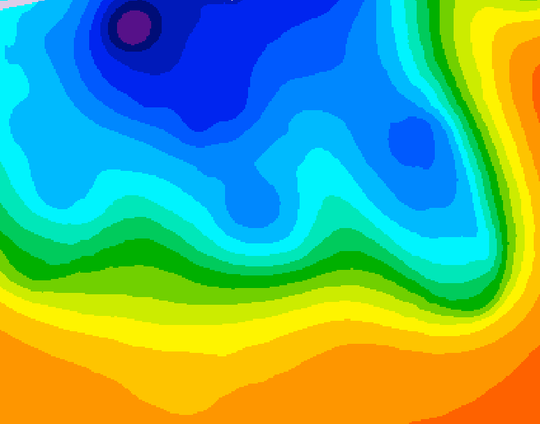 GDPS 500 millibar geopotential height 192 hour forecast chart for Canada based on 2026/10/11 0000Z data