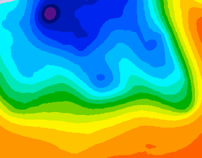 GDPS 500 millibar geopotential height 198 hour forecast chart for Canada based on 2026/10/11 0000Z data