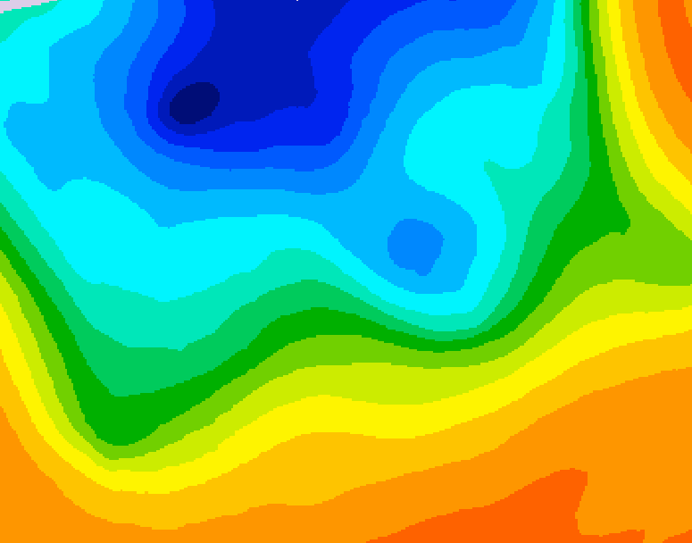 GDPS 500 millibar geopotential height 222 hour forecast chart for Canada based on 2026/10/11 0000Z data