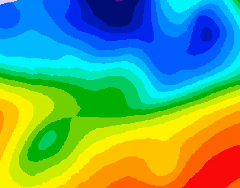 GDPS 500 millibar geopotential height 012 hour forecast chart for Canada based on 2026/10/11 1200Z data