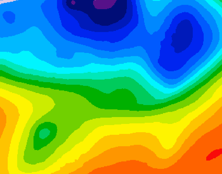 GDPS 500 millibar geopotential height 024 hour forecast chart for Canada based on 2026/10/11 1200Z data