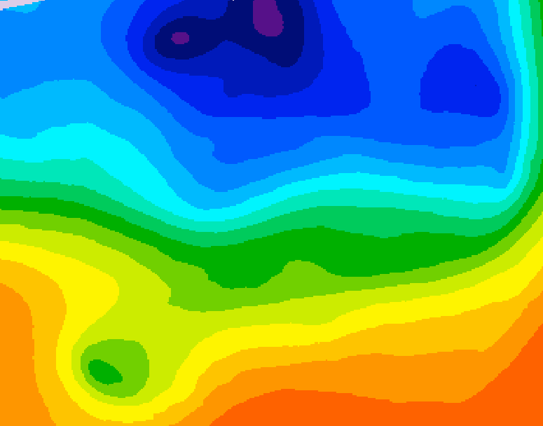 GDPS 500 millibar geopotential height 048 hour forecast chart for Canada based on 2026/10/11 1200Z data