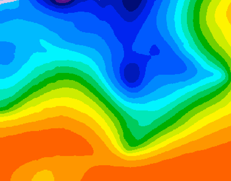 GDPS 500 millibar geopotential height 120 hour forecast chart for Canada based on 2026/10/11 1200Z data