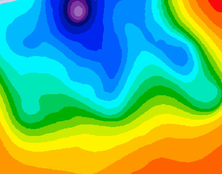 GDPS 500 millibar geopotential height 192 hour forecast chart for Canada based on 2026/10/11 1200Z data