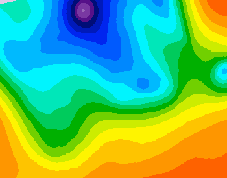 GDPS 500 millibar geopotential height 216 hour forecast chart for Canada based on 2026/10/11 1200Z data