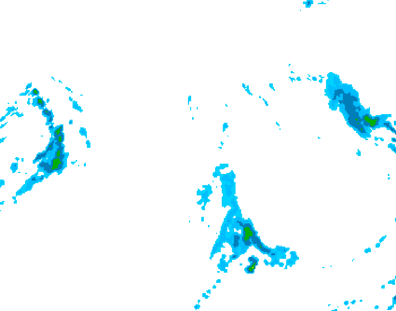 GDPS precipitation 126 hour forecast chart for Canada based on 2026/10/11 0000Z data