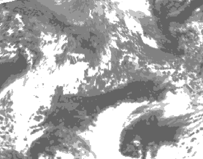 GDPS total cloud 012 hour forecast chart for Canada based on 2026/10/11 0000Z data