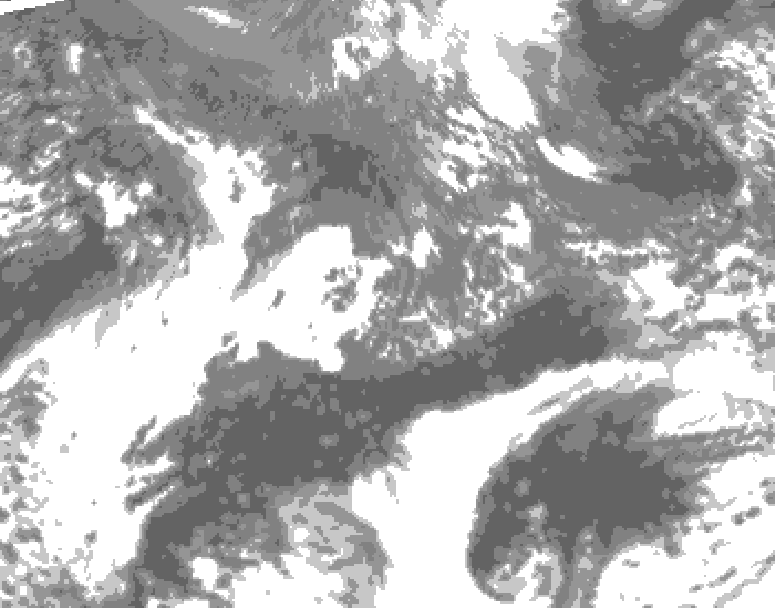 GDPS total cloud 018 hour forecast chart for Canada based on 2026/10/11 0000Z data