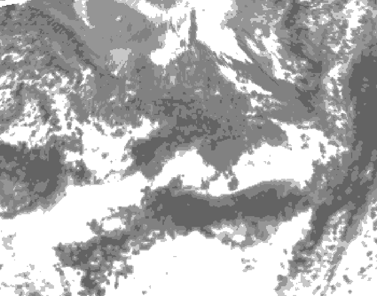GDPS total cloud 054 hour forecast chart for Canada based on 2026/10/11 0000Z data