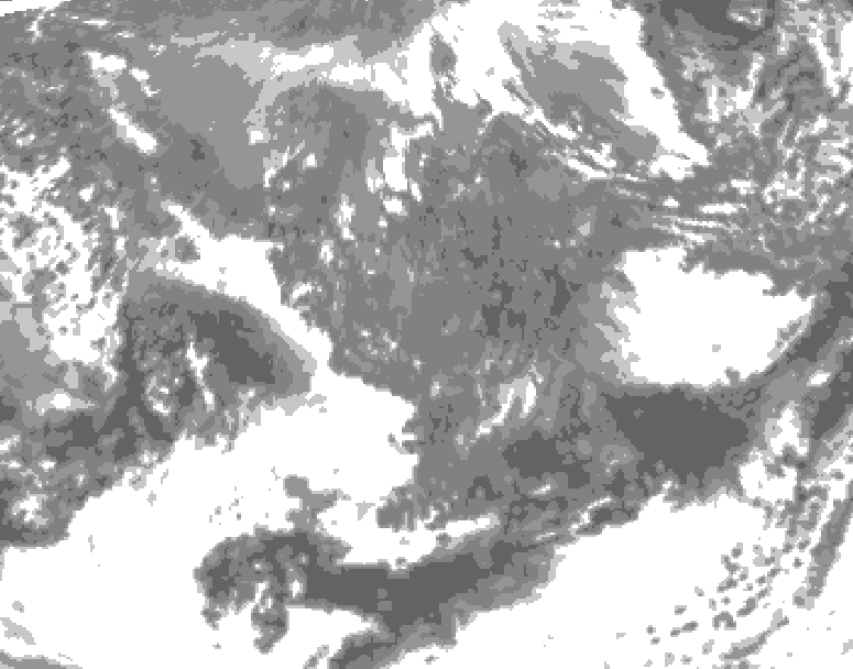 GDPS total cloud 084 hour forecast chart for Canada based on 2026/10/11 0000Z data