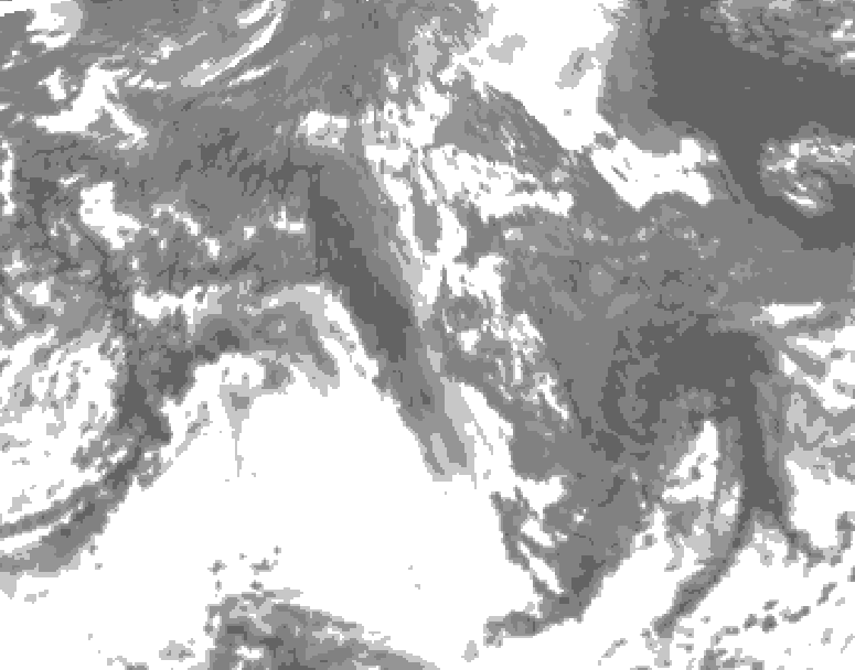 GDPS total cloud 156 hour forecast chart for Canada based on 2026/10/11 0000Z data