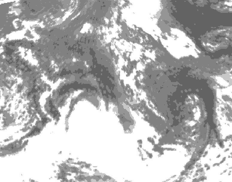GDPS total cloud 162 hour forecast chart for Canada based on 2026/10/11 0000Z data