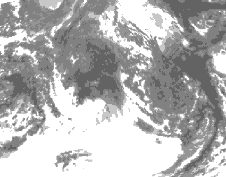 GDPS total cloud 174 hour forecast chart for Canada based on 2026/10/11 0000Z data