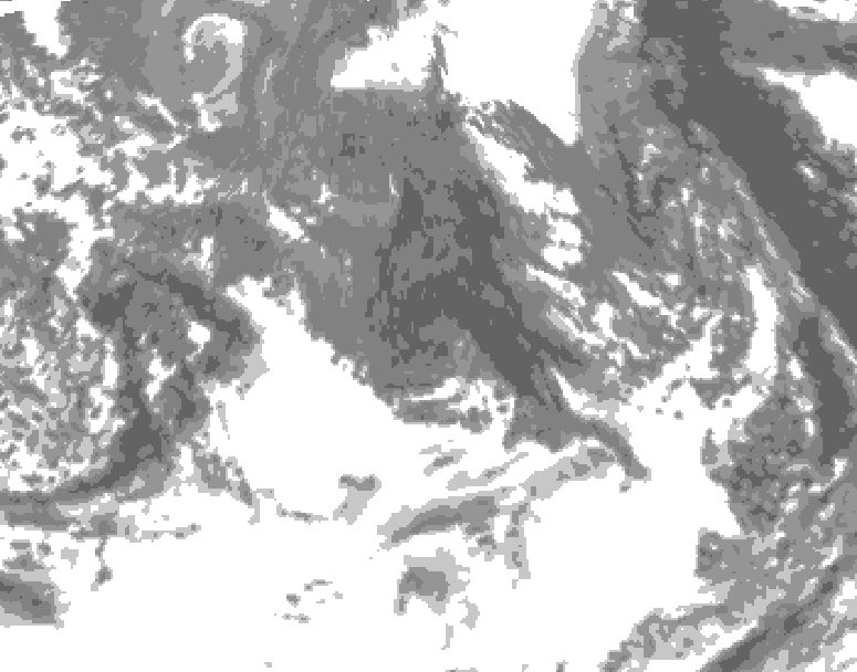 GDPS total cloud 198 hour forecast chart for Canada based on 2026/10/11 0000Z data