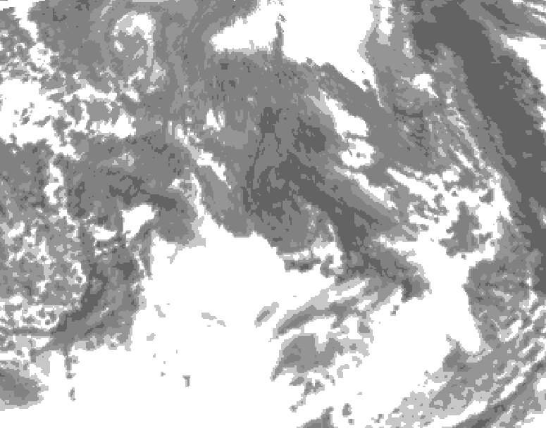 GDPS total cloud 204 hour forecast chart for Canada based on 2026/10/11 0000Z data