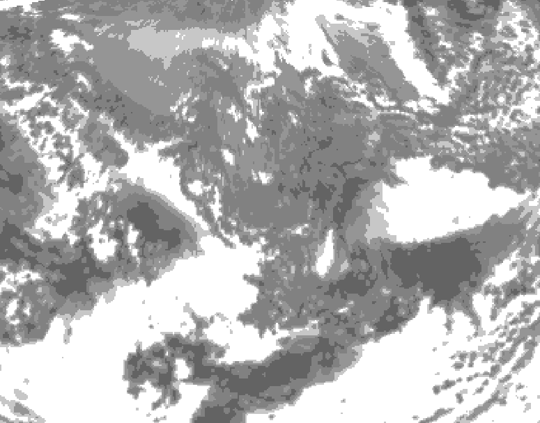 GDPS total cloud 072 hour forecast chart for Canada based on 2026/10/11 1200Z data