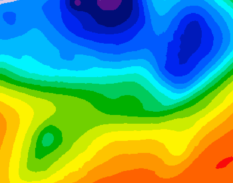 GDPS 500 millibar geopotential height 012 hour forecast chart for Canada based on 2026/10/12 0000Z data