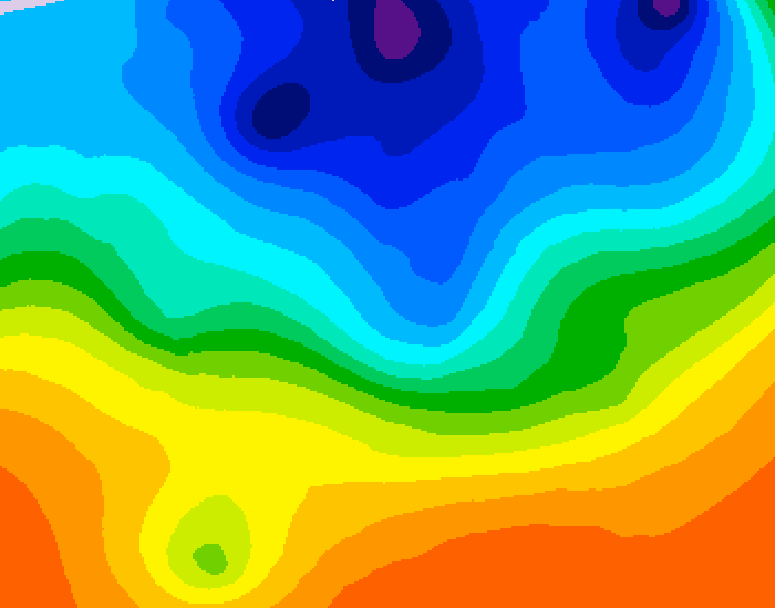 GDPS 500 millibar geopotential height 060 hour forecast chart for Canada based on 2026/10/12 0000Z data
