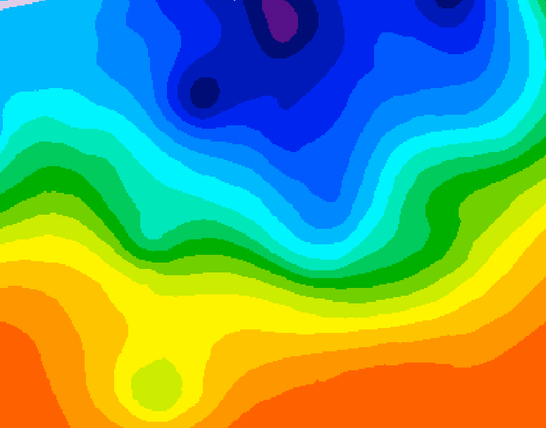 GDPS 500 millibar geopotential height 066 hour forecast chart for Canada based on 2026/10/12 0000Z data