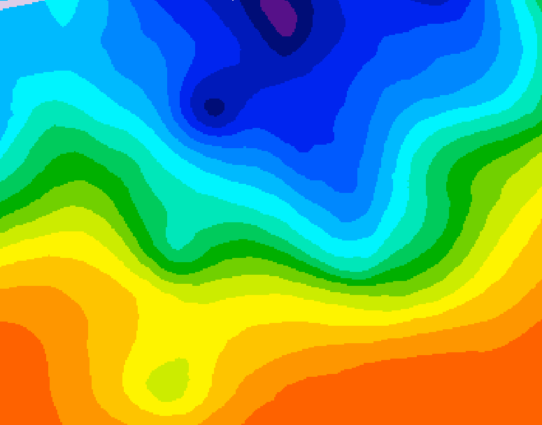 GDPS 500 millibar geopotential height 072 hour forecast chart for Canada based on 2026/10/12 0000Z data