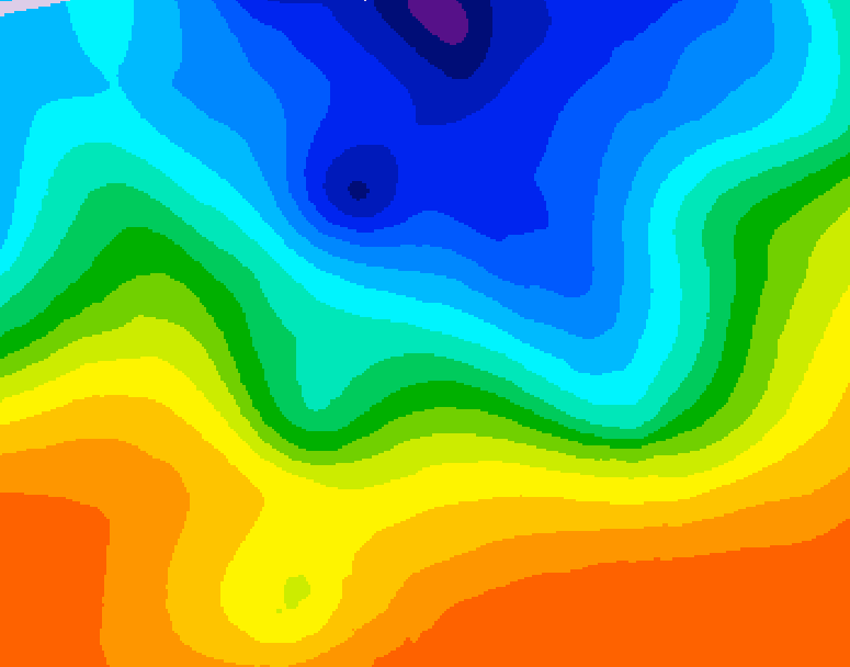 GDPS 500 millibar geopotential height 078 hour forecast chart for Canada based on 2026/10/12 0000Z data