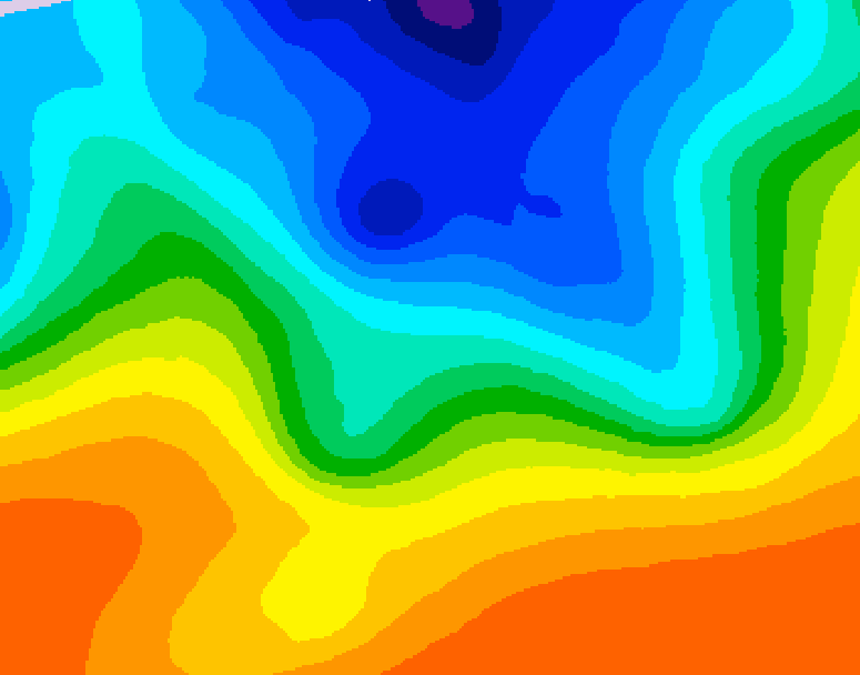 GDPS 500 millibar geopotential height 084 hour forecast chart for Canada based on 2026/10/12 0000Z data