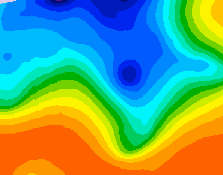GDPS 500 millibar geopotential height 114 hour forecast chart for Canada based on 2026/10/12 0000Z data