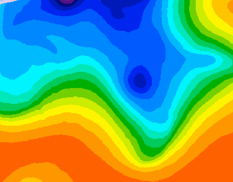 GDPS 500 millibar geopotential height 120 hour forecast chart for Canada based on 2026/10/12 0000Z data