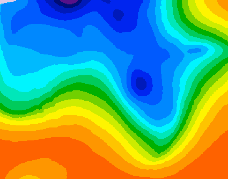 GDPS 500 millibar geopotential height 126 hour forecast chart for Canada based on 2026/10/12 0000Z data