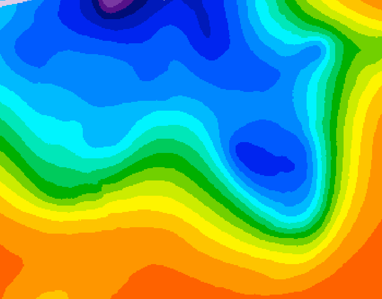 GDPS 500 millibar geopotential height 138 hour forecast chart for Canada based on 2026/10/12 0000Z data