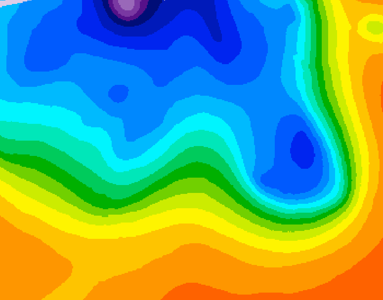 GDPS 500 millibar geopotential height 150 hour forecast chart for Canada based on 2026/10/12 0000Z data
