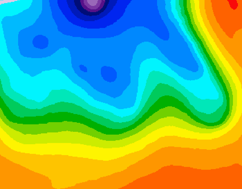 GDPS 500 millibar geopotential height 174 hour forecast chart for Canada based on 2026/10/12 0000Z data