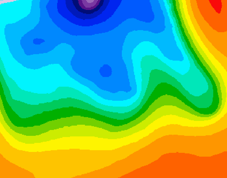 GDPS 500 millibar geopotential height 180 hour forecast chart for Canada based on 2026/10/12 0000Z data
