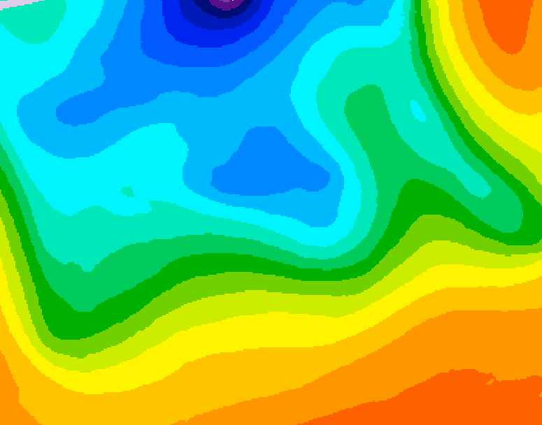 GDPS 500 millibar geopotential height 192 hour forecast chart for Canada based on 2026/10/12 0000Z data