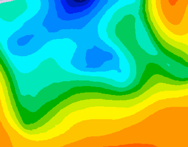 GDPS 500 millibar geopotential height 198 hour forecast chart for Canada based on 2026/10/12 0000Z data