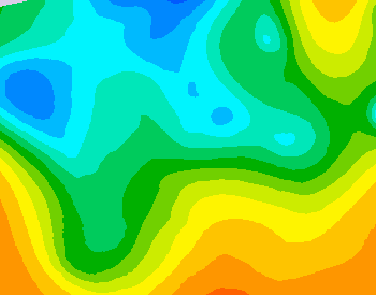 GDPS 500 millibar geopotential height 222 hour forecast chart for Canada based on 2026/10/12 0000Z data