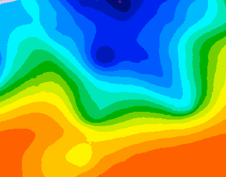 GDPS 500 millibar geopotential height 072 hour forecast chart for Canada based on 2026/10/12 1200Z data