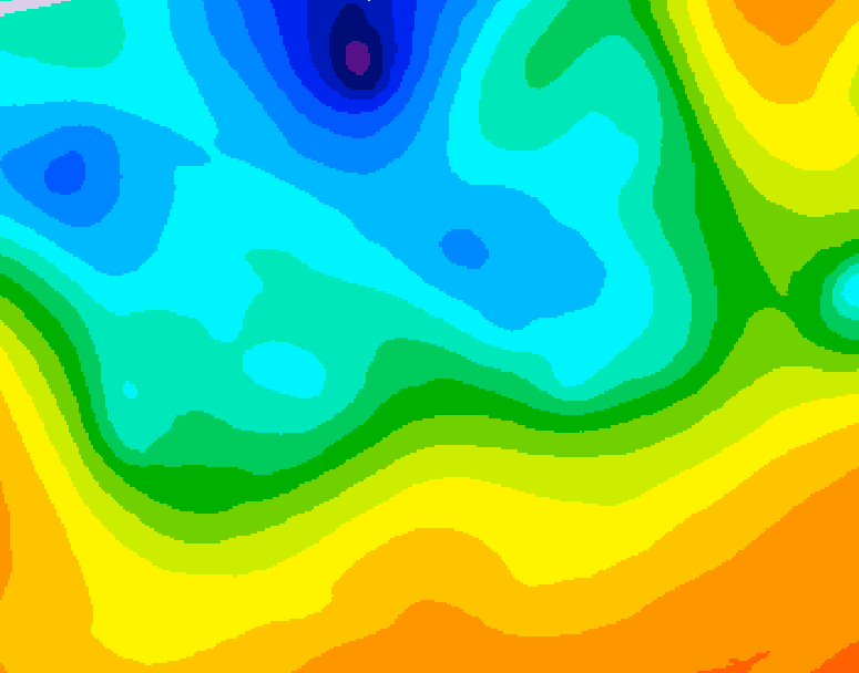 GDPS 500 millibar geopotential height 192 hour forecast chart for Canada based on 2026/10/12 1200Z data